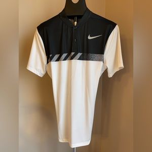 Mens Nike Low Collar Dri-Fit Golf Shirt